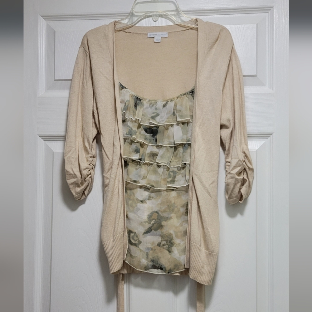 BEAUTIFUL NEW YORK & COMPANY SMALL 3/4 SLEEVE SWEATER/BLOUSE